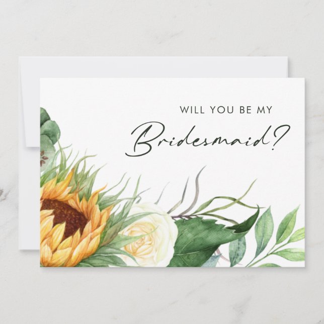 Bold Country Sunflower | Bridesmaid Proposal Card (Front)
