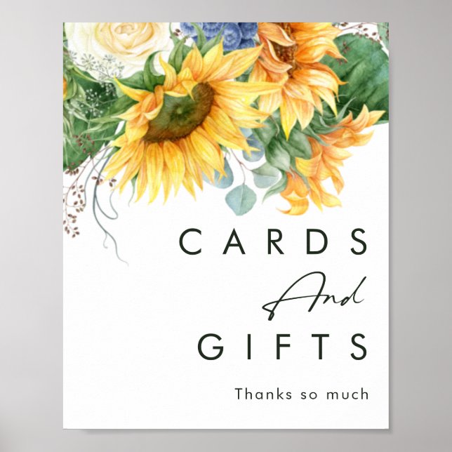 Bold Country Sunflower | Cards and Gifts Sign (Front)