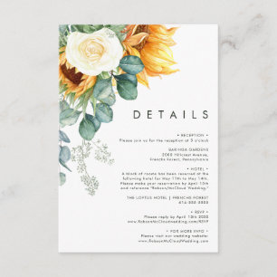 Bold Country Sunflower   Details Enclosure Card