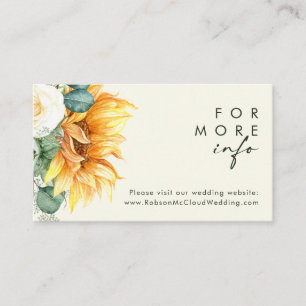 Bold Country Sunflower Light Yellow Website Enclosure Card
