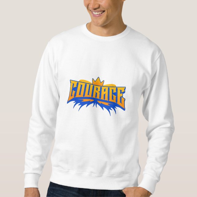 Bold Courage Emblem T-Shirt Design Sweatshirt (Front)