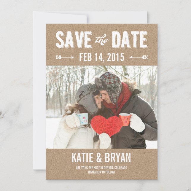 Bold & Crafty Save The Date Cards (Front)