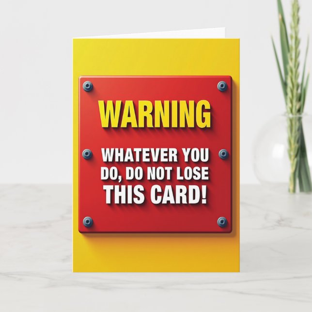 Bold Crimson Birthday Card (Front)