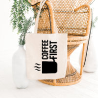 Bold Cup with Steam Tote Bag Design