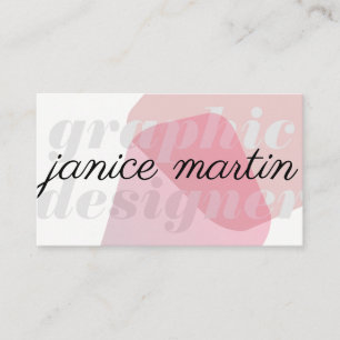 Bold & Cursive Abstract Graphics Business Card