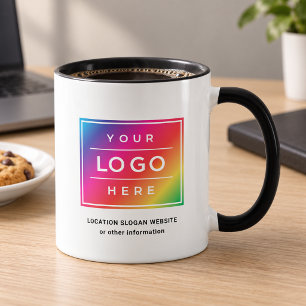 Bold Custom Business Name Gradient Logo Mug