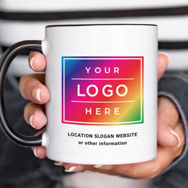 Bold Custom Business Name Gradient Logo Mug (Creator Uploaded)