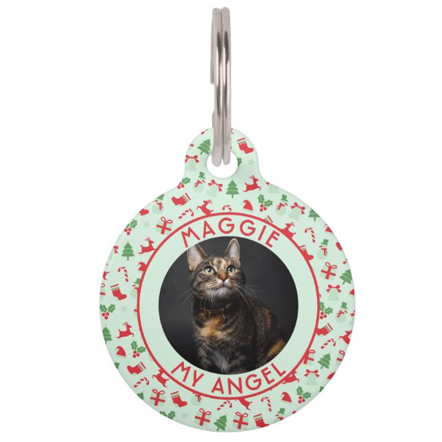 Bold Custom Dog Gift Xmas  Pet Tag (Front)