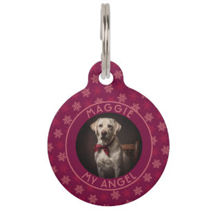 Bold Custom Gifts For Pets Christmas Pattern Pet Tag