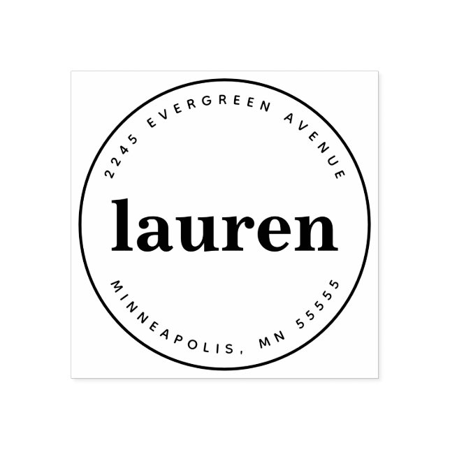 Bold Custom Name Classic Rubber Stamp (Imprint)