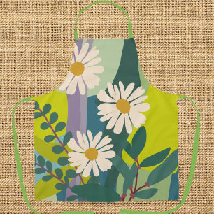 Bold Daisy Bloom with Colorful Color Blocks  Apron