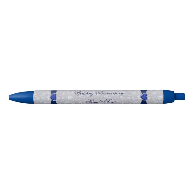 Bold Damask 45th Wedding Anniversary Pen (Front)