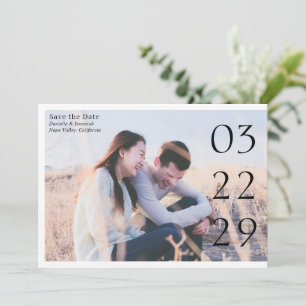 Bold Date Clean Minimal Elegant Modern Wedding Save The Date