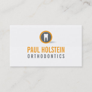 BOLD DENTIST BUSINESS CARD :: modern tooth logo 6