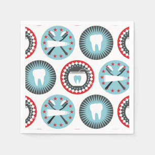 Bold Dentistry Pattern - Dentist Dental Hygienist Napkin