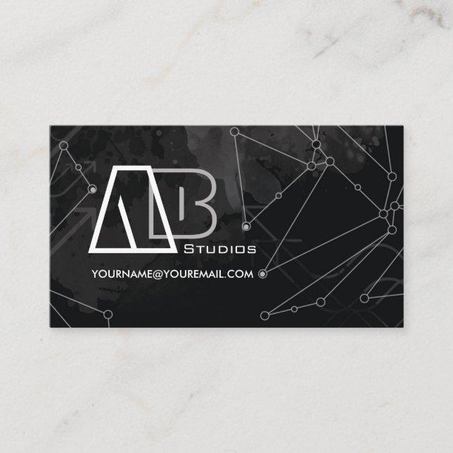 Bold Design w/ Fully Customisable Logo/Background Business Card (Front)