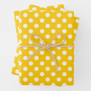 Bold Diagonal Polka Dot Pattern Wrapping Paper Sheet