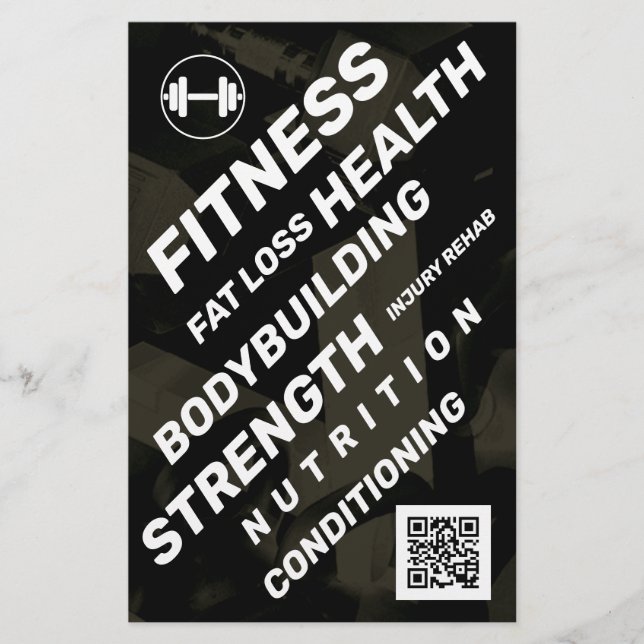 Bold diagonal style inspired by fitness  flyer (Front)