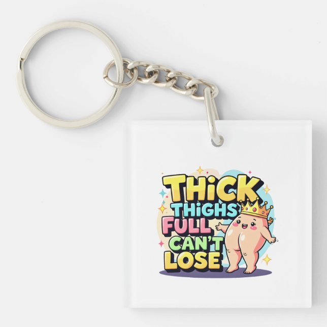 Bold Digital Illustration of Chubby Character with Key Ring (Front)