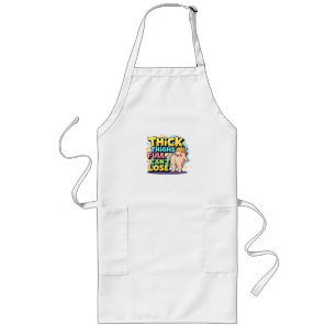 Bold Digital Illustration of Chubby Character with Long Apron