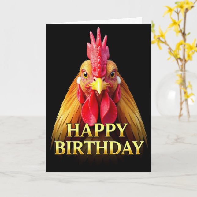 BOLD DISTINCT CLOSEUP Cockerell BIRTHDAY CARD (Yellow Flower)