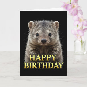 BOLD DISTINCT CLOSEUP WOMBAT BIRTHDAY CARD
