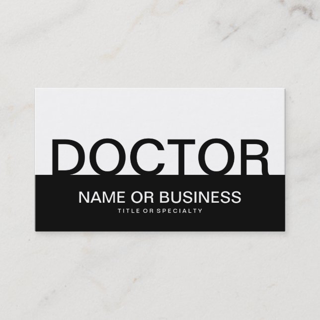 bold DOCTOR Business Card (Front)