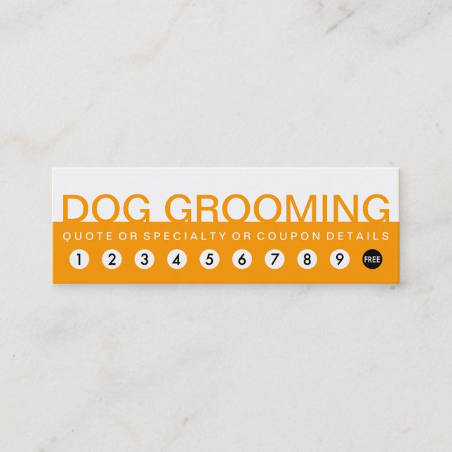 bold DOG GROOMING customer loyalty (Front)