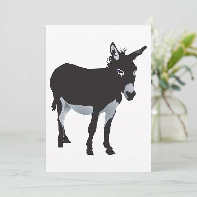 Bold Donkey Silhouette Farm Animal Invitation (Creator Uploaded)