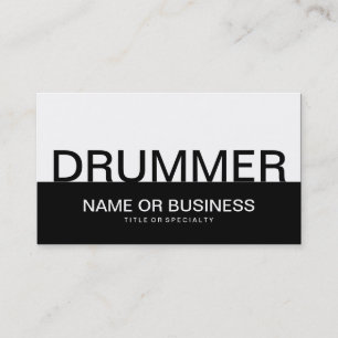 bold DRUMMER Business Card