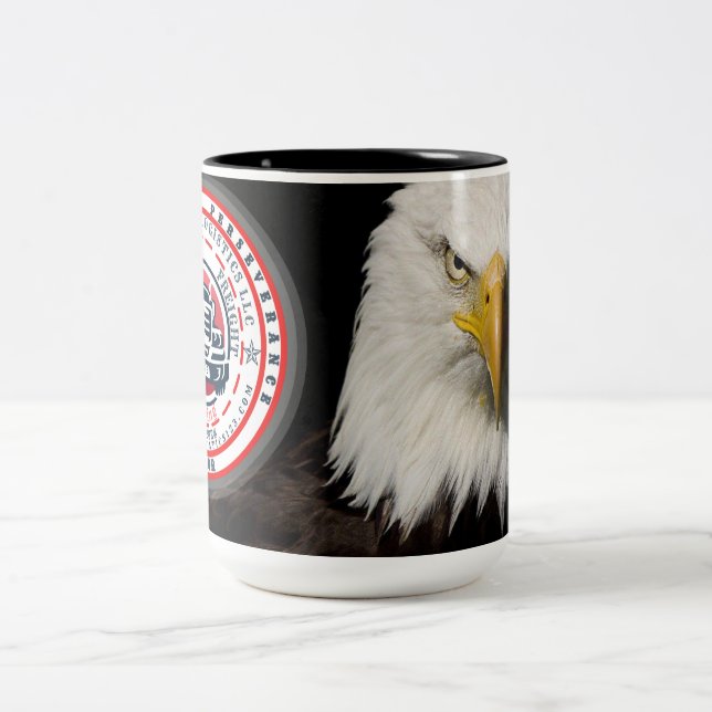 BOLD EAGLE AND LOGO Two-Tone COFFEE MUG (Center)