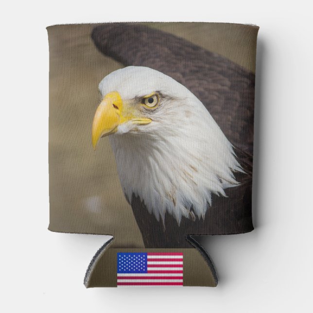 Bold Eagle Can Cooler – Stand Proud, Stay Cool (Front)