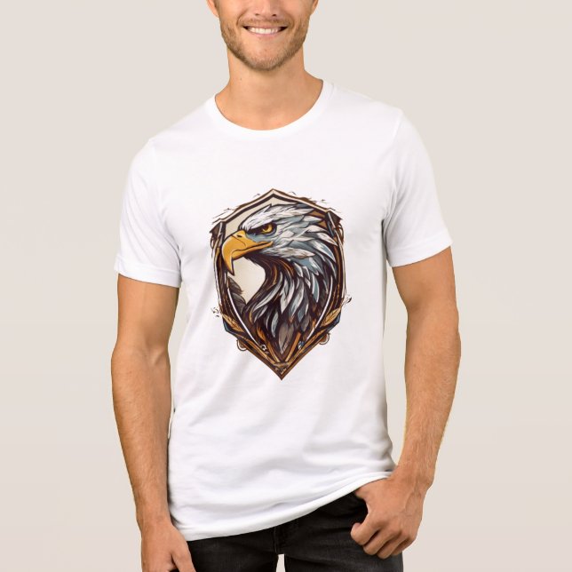 Bold Eagle Crest  Tri-Blend Shirt (Front)