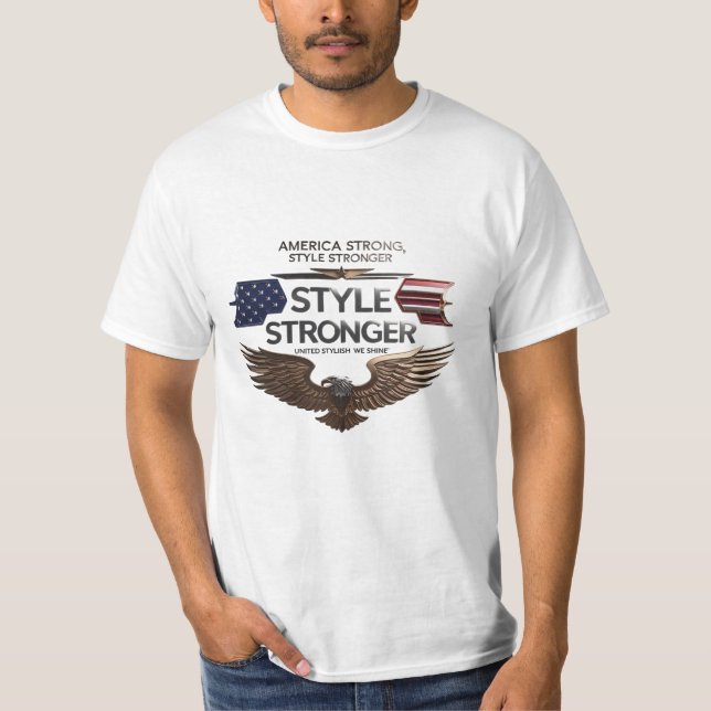 Bold Eagle Emblem Tee – America Strong, Style  (Front)