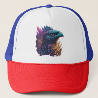 Bold Eagle Embroidered P-Cap – Soar in Style Trucker Hat