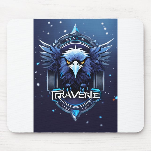 Bold Eagle Logo Mouse Pad | Powerful Eagle Head De (Front)