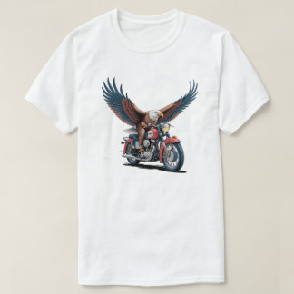 Bold Eagle Rider Classic Motorcycle Graphic T-Shirt