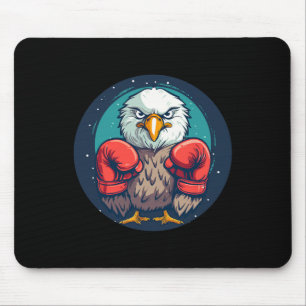 Bold Eagle With Boxing Gloves For A Powerful State Mouse Mat
