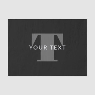 Bold Editable Text   Black White & Grey Tissue Paper