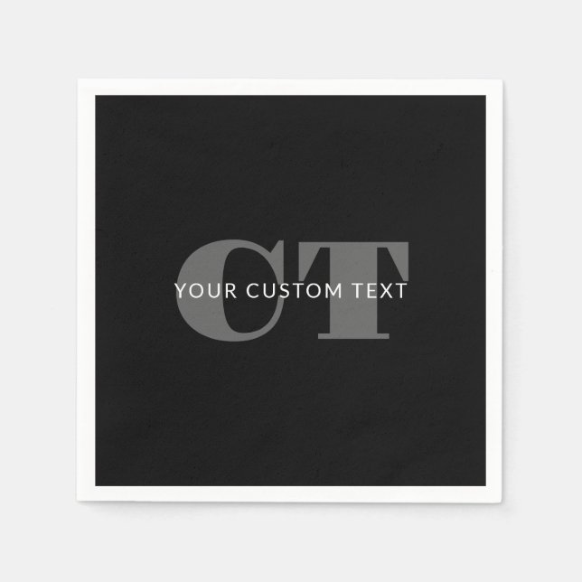 Bold Editable Text for Business or Birthdays Napkin (Front)