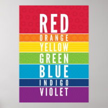 BOLD EDUCATIONAL CLASSROOM rainbow color art chart