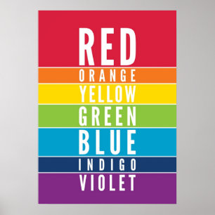 BOLD EDUCATIONAL CLASSROOM rainbow colour art Poster