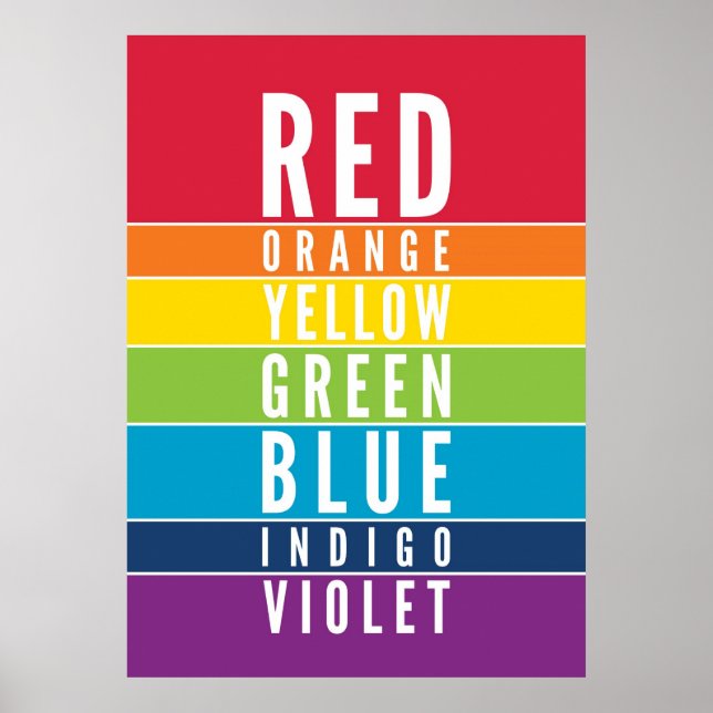 BOLD EDUCATIONAL CLASSROOM rainbow colour art Poster (Front)