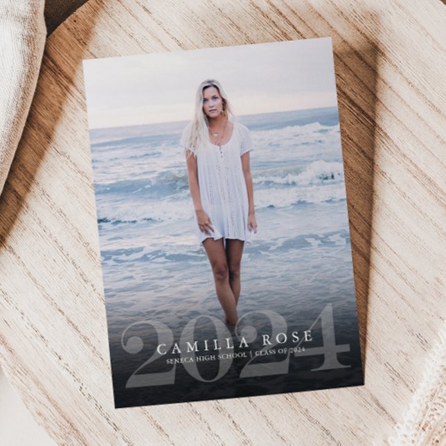 Bold Elegance 2024 Graduation Photo Announcement (Bold Elegance - Class of 2024 Graduation Announcement)