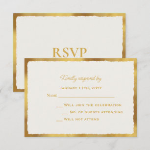 Bold Elegance Gold Edge Off White Wedding Response