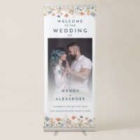 Bold Elegant Floral Photo Wedding Welcome