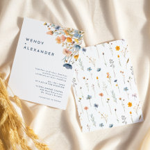 Bold Elegant Floral Wedding Invitation