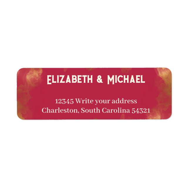 Bold Elegant Gold Pink Magenta Custom Wedding (Front)