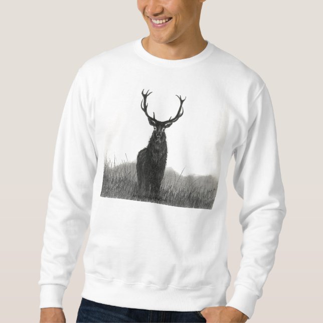 Bold Elk Stag Mens Sweatshirt (Front)
