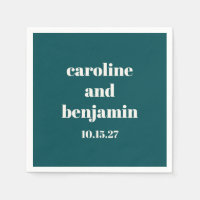 Bold Emerald Chic Modern Wedding Personalised